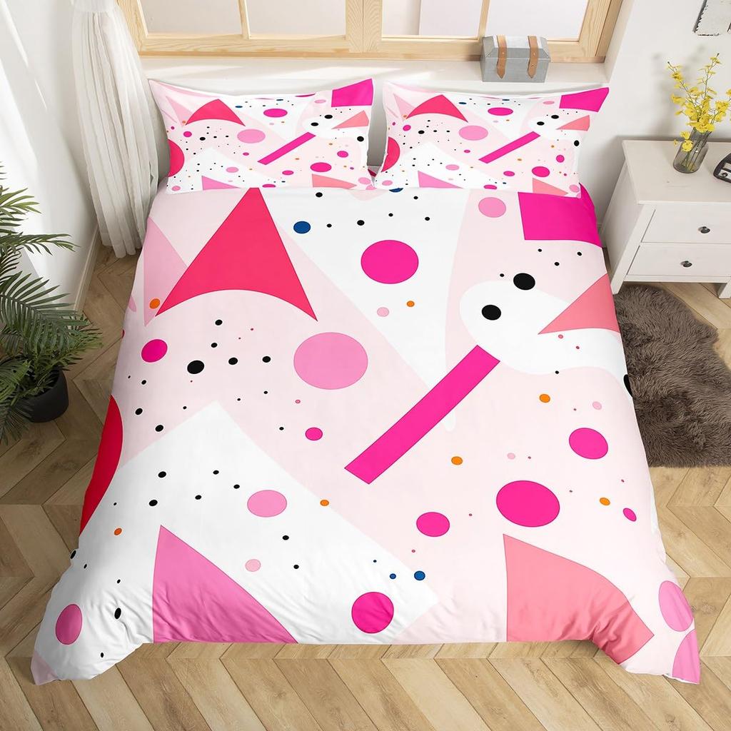 Vintage Abstract Pattern Duvet Cover Queen King Size Vivid Floral Soft Bedding Set Perfect for All Seasons Warm and Bright 3 Pcs