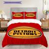 Lebendige Detroit Pistons NBA Spirit Bettwäsche(1 Bettbezug + 2 Kissenbezüge, ohne Füllung) Weiche und bequeme Bettbezug und Kissenbezug Bettwäsche-Set