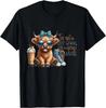 Women's Cute Highland Cow I'm Not A Mess Funny Positive Cow T-Shirt