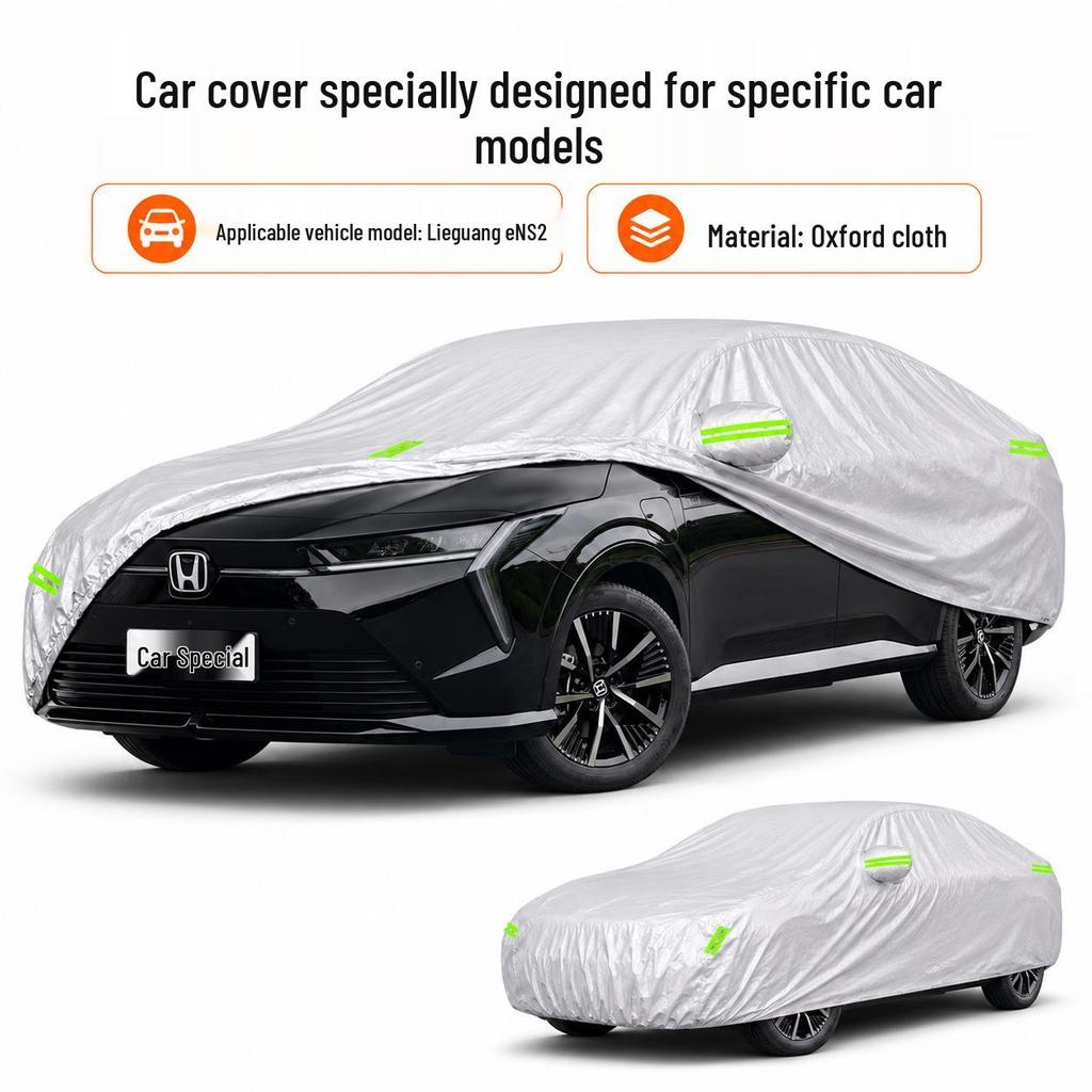 Lieguang eNS2 Car Cover: Sun Protection & Waterproof Heat Insulation, All-Season Oxford Cloth