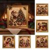 Artistic Faux Pearl Bead Crafts Christmas Cat Art Kit with Frame Kitty Painting DIY Stress Relief Projects Kit 3D Wall Craft for Adults Handmade