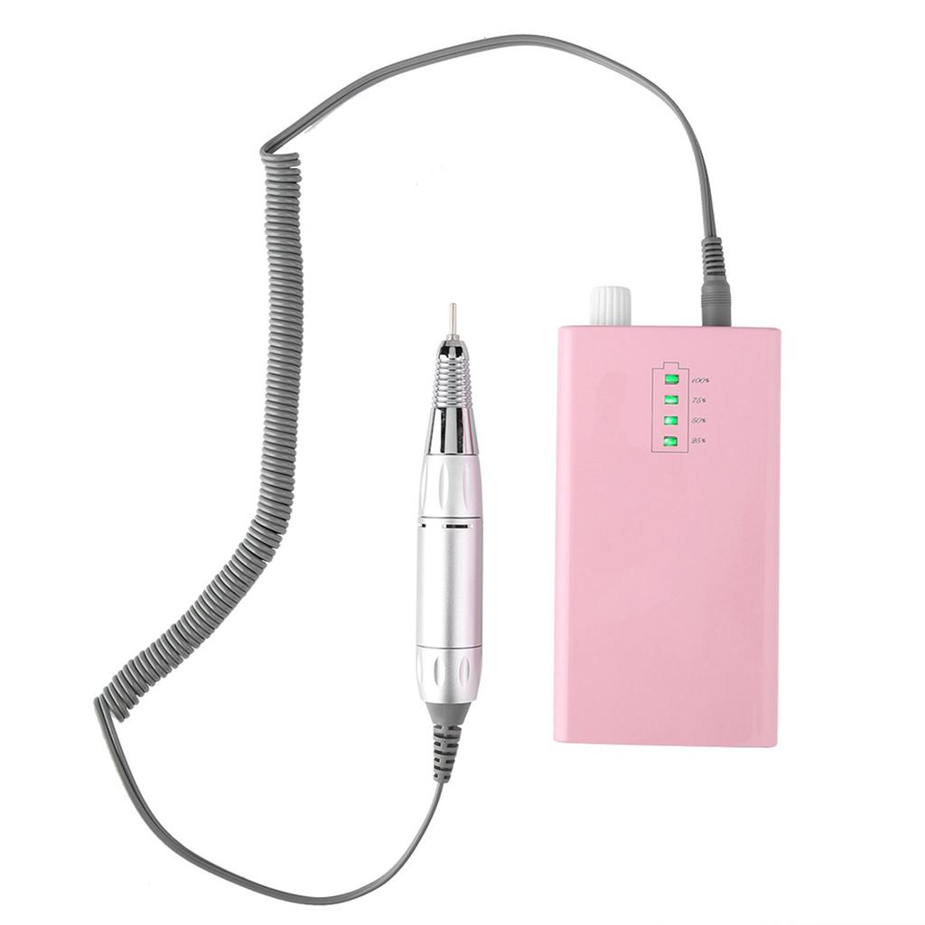 Portable Rechargeable Electric Nail Drill Machine 30000 RPM Cordless White