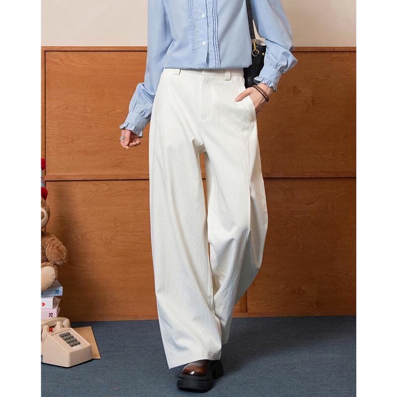 ET BOITE Women's Elastic Waist Wide-Leg Casual Pants