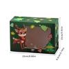 4pcs With Window Christmas Gift Boxes Gingerbread Theme Treat Boxes Bakery Boxes  Xmas Party