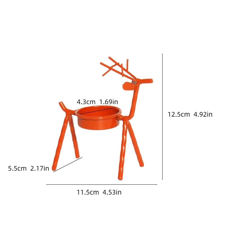

Standing Christmas Reindeer Tealight Holders Iron Metal Rust-Proof Tea Light Candle Holders Stable Elegant Xmas Decor Gifts красный