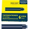 Midnight Blue Erasable Ink Cartridges for Fountain Pen & Roller - Pack of 6 (ONLINE)