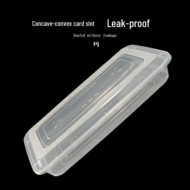 Clear Rectangular Disposable Food Container, 2500ml