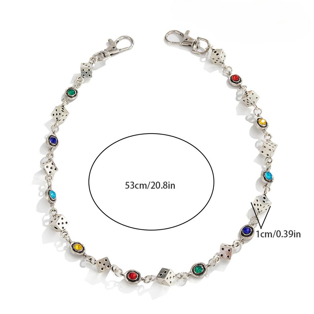 European and American Trousers Chain High-end Hip-hop Niche Jeans Hanging Chain Men's Waist Chain Chain Splicing Pearl Accessories
