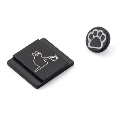 Katzenmuster Blitzschuhabdeckung mit Auslöserknopf für Fujifilm Metall-Dekorationszubehör für X-T30III, X-E5, X-T30II, X-HALF, X100VI, X-T5, X-M5,