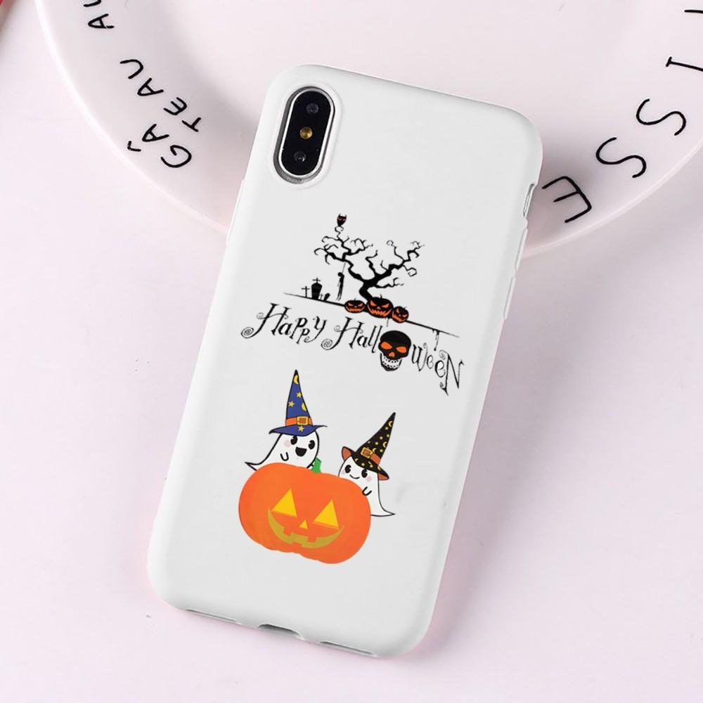 Halloween Mousepad for iPhone 14 11 12 13 Mini Pro Xs Max 8 7 6 6S Plus X XR Solid Candy Color Case