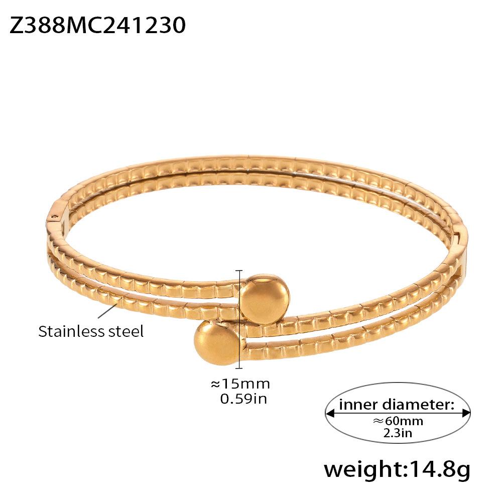 Qiong Yao Double Layer Bracelet: Instagram Trend, 18K Real Gold, Non-Fading, Openable Design