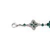 TOPGRILLZ Eiskaltes Klassisches Messing Armband Damen Verstellbar Vierblättriges Kleeblatt Kettenarmband Mit 5A+ Zirkonia Für Party