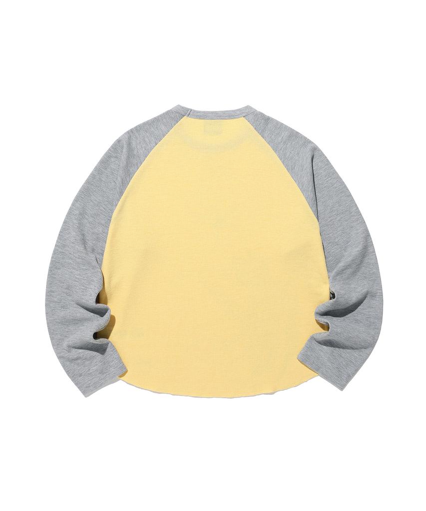 NICEGHOSTCLUB Cat Angel Waffle Raglan Ls Tee_Grey(Ng2Gfft555A)