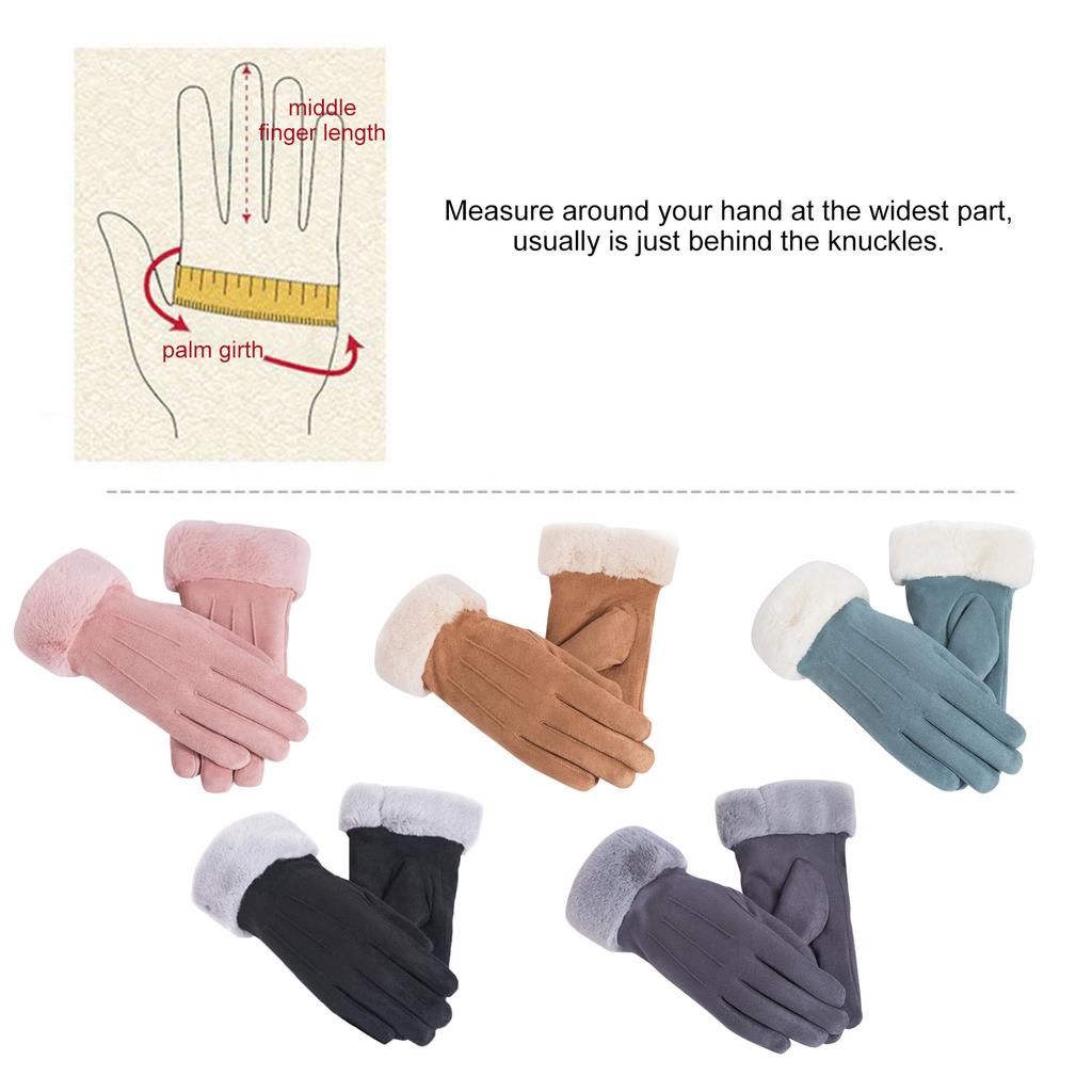 Winter Gloves for Women Touchscreen Women s Winter Warm Suede Gloves for Cycle Driving Skiing Outdoor Sports