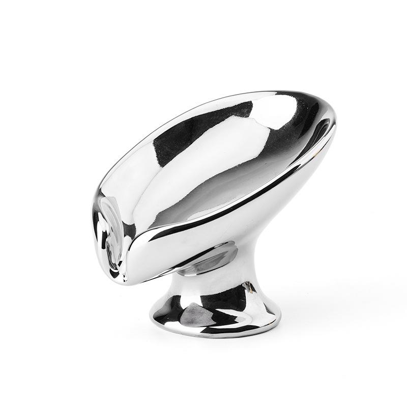 Nordic Light Luxury Ceramic Soap Dish - No-Drill, Water-Draining Bathroom Holder