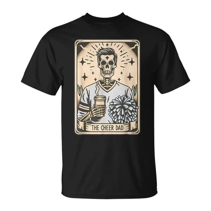 Cheer Dad Tarot Card Skeleton Cheerleading Fathers Day T-Shirt XXL