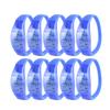 Pack of 10 LED Silicone Bracelets Flashing Light Up Wristband Accessory Adjustable Size Wrist Bands Jewelry for Party