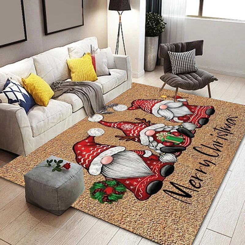 C-Christmas dwarf print carpet yoga mat bedroom decoration carpet living room bathroom decoration floor mat birthday gift
