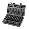 1/2" Drive Impact Socket Set, 13 Piece Deep Socket Set Metric 10-24mm, 6 Point CR-V Alloy Steel for Auto Repair, Easy-to-Read Size Markings, Rugged