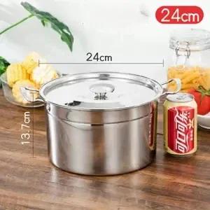 Soup Pot Stainless Steel  Stew  Soup Home Induction Cooker Pot with Lid Lard Tank Spice Tank Miso Instant Pot Kitchen