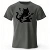 New Rock Cat Creative Printed Cotton Short Sleeve Summer Mens Loose Large Comfortable Sports Tshirt Fashion Casual Top