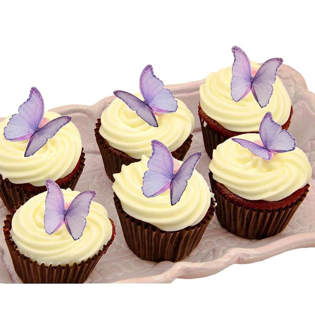 48 Stück Papier Schmetterling Geburtstagsdekorationen Mehrfarbig Leichter Schmetterling Topper für Geburtstag Jubiläum Hochzeitsfeier