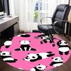 1pc Panda Circle Office Round Area Rug, Under Office Chairs Bedroom Living Room Home Decor, Room Deco, Available in Various Sizes