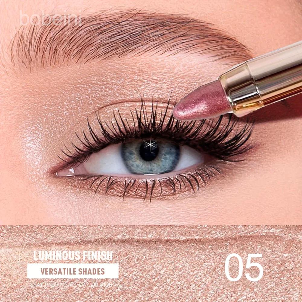 6 Kleuren Dubbelzijdige Oogschaduwstick – Waterdicht, Langhoudend, Mat & Glitters, Contour, Highlight, Gecertificeerd, Unisex brown