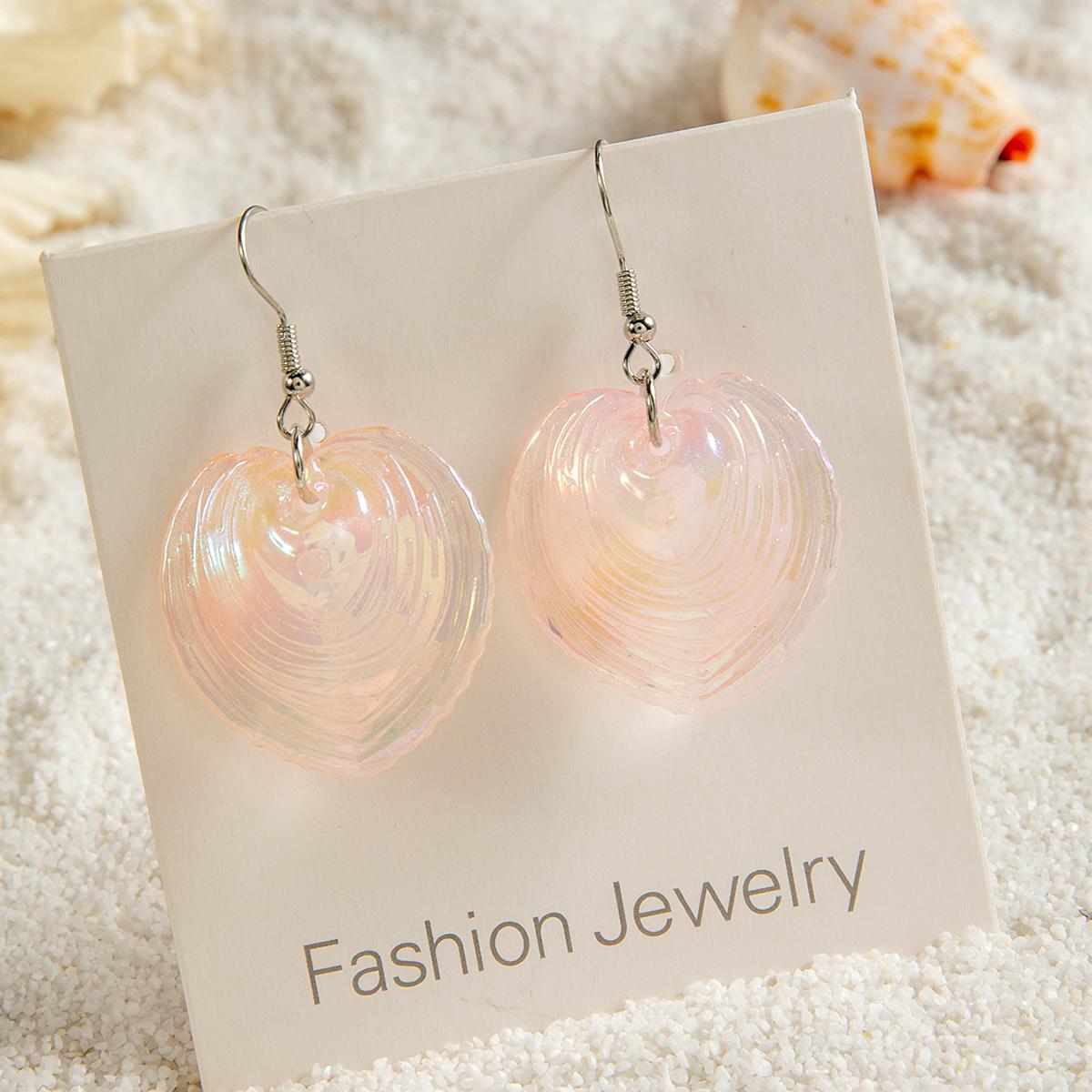 

Серьги-подвески с цветными поляризованными подвесками в виде морских раковин и элементов пляжа и океана, комплект из женских ювелирных изделий