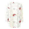 Women's Christmas Printed 3/4 Sleeve Neck Casual Blouse for Holiday Party