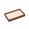 23X13X3CM Smyckestallrik Valnöt Material Flanellfoder Smyckesförvaringslåda Stor Kapacitet Trämaterial Förvaringslösning