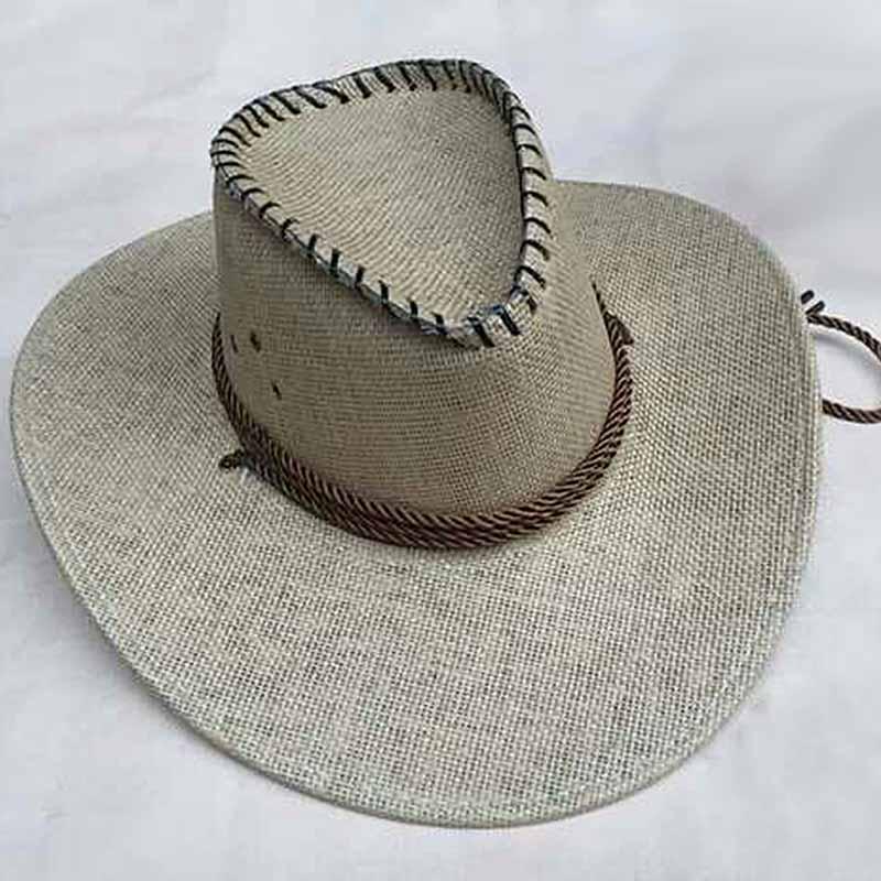 Men's Cowboy Hat Linen Embossed 