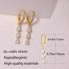 Gold Dangle Earrings for Women,Prom Jewelry Dainty Earring 14K Gold Plated Drop Earrings for Women Trendy Hypoallergenic CZ Dangling Earring