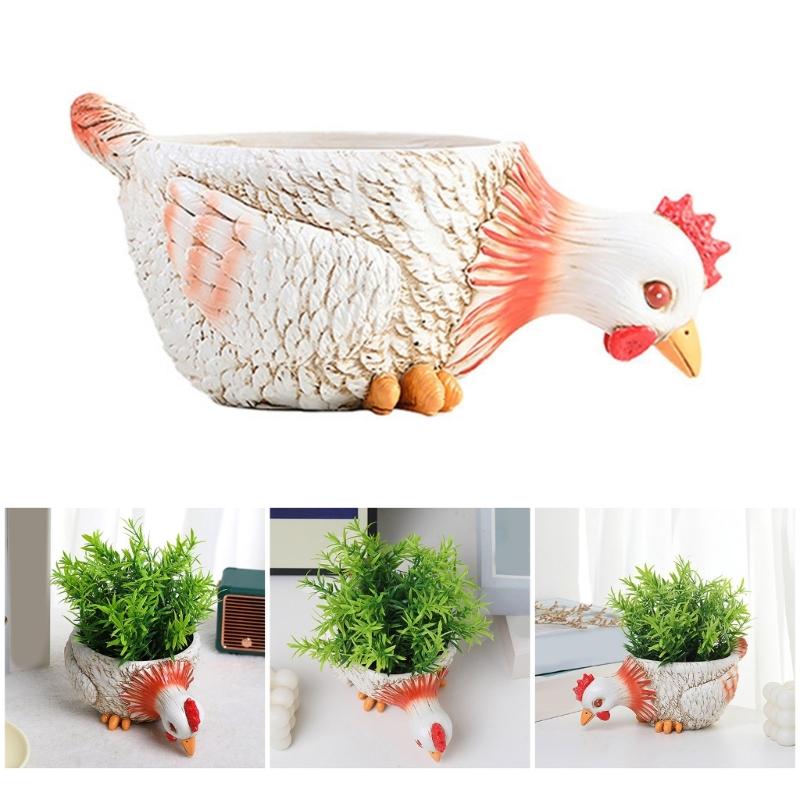 Creative Animal Shape Succulent Planter Pots Artistic Planter Great for Indoor and Outdoor Decors with Drainage Hole