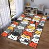 Cute Cartoon Cats Pattern Rug Non-slip Rug Suitable for Living Room and Bedroom Sofas.