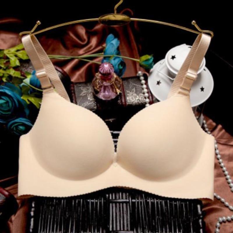 Sujetador push up sin costuras de copa 3/4 para mujer sexy Color puro Halter Buster