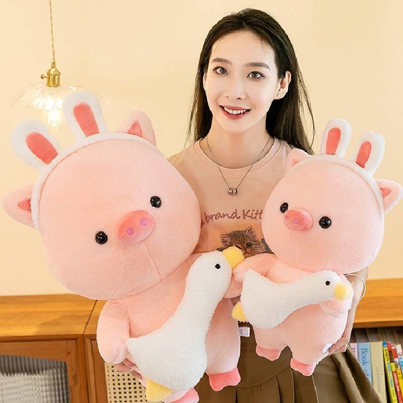 Adorable Large Plush Pig Toy With Headband Perfect Gift For Kids And Collectors
