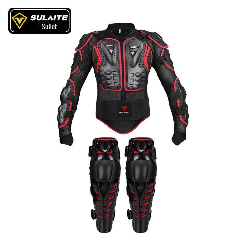 Speedlight Motorcycle Armor Set: Trail Rally Jacket & Knee Pads
