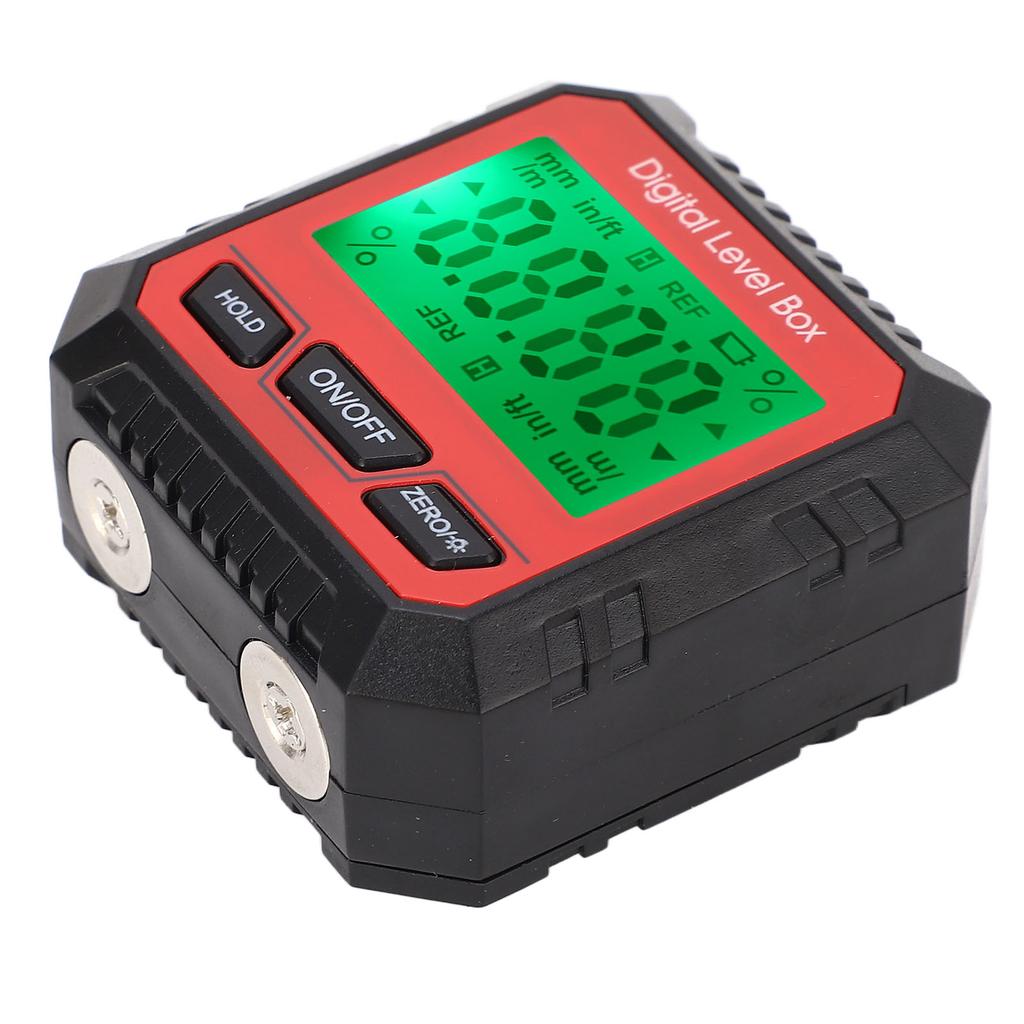 Digitale Wasserwaage Magnetischer Winkelfinder Winkelmesser Neigungsmesser für Zimmerei Bau Maurerarbeiten Rot
