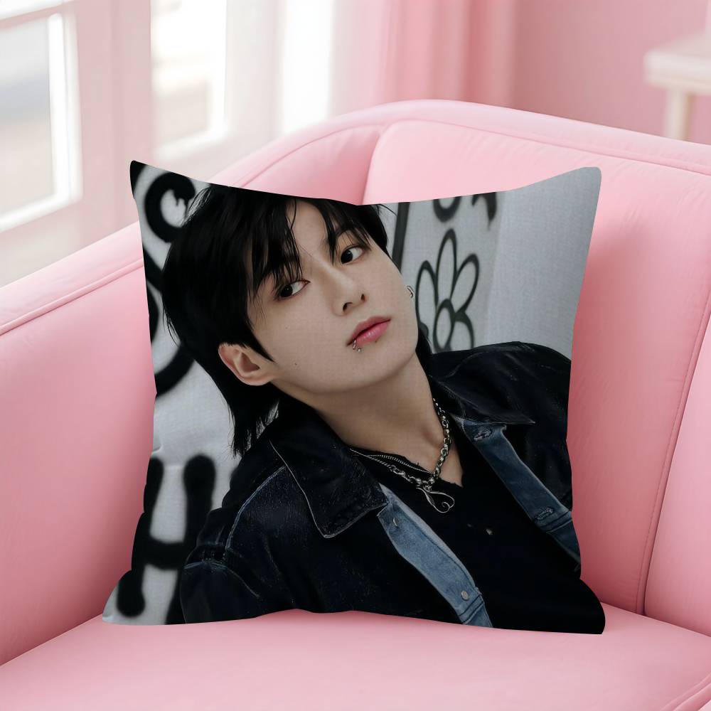 Kpop Stil-E-Junges-G-Kooks Büro Kissenbezug Auto Kissenbezug 45X45cm Lendenkissenbezug Sofakissenbezug
