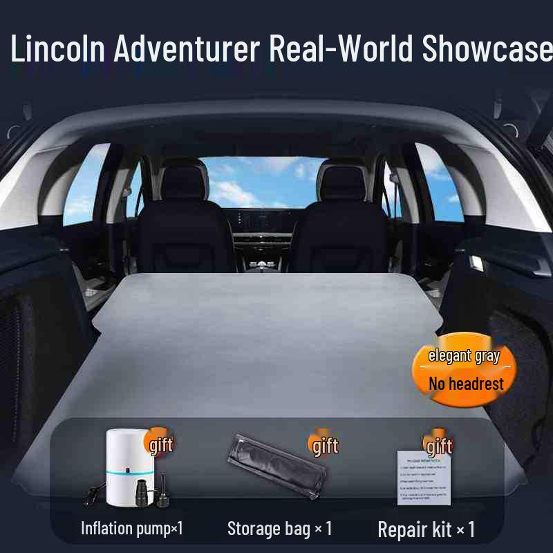 Lincoln Adventure Car Trunk Sleeping Pad: Inflatable Air Mattress for Camping and Self-Driving Tours (Fits 24 Car Models)