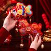 Anhänger mit Glücksgott-Pferd, bestickt, rot, traditionelle chinesische Neujahrsdekoration 2026, Jahr des Pferdes