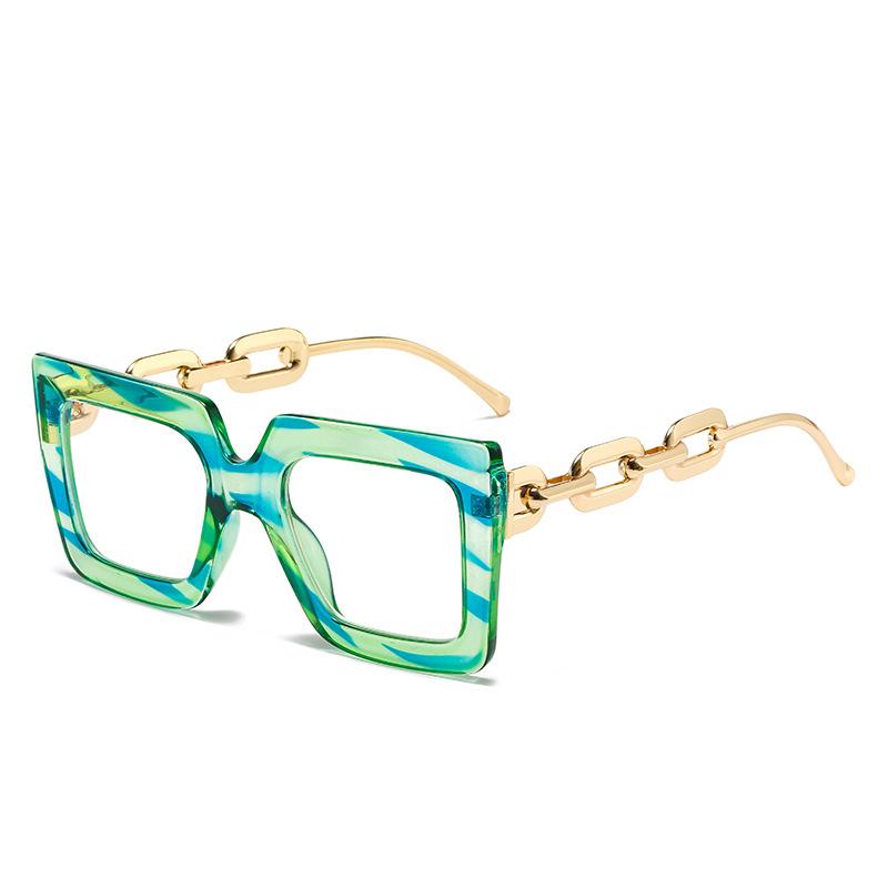 Twooo 3207 Übergroße quadratische Brille mit modischem Bügel Sonnenbrille Damen