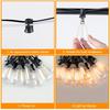 ST38 String Lights Outdoor Garland Connectable Shatterproof Waterproof Plastic LED Bulb Dimmable Patio Garden Decor Fairy Lighst
