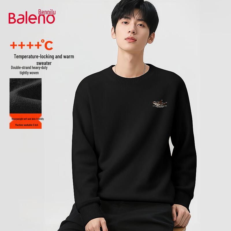 Baleno Men s Heavyweight Knit Round Neck Sweater 2XL