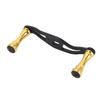 Fishing Reel Handle Replacement Part Aluminum Alloy Double Rocker Arm Metal Lure Accessories Black Gold 90mm