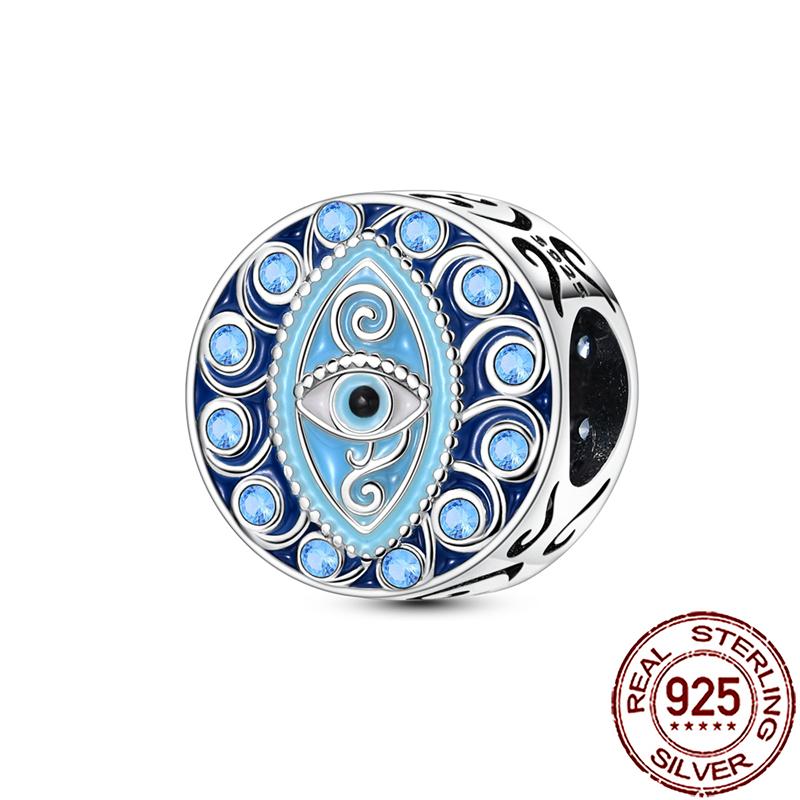 Charms Copper Hamsa Hand All-Seeing Eye Horus Fatima Protection Beads Fit Bracelet Necklace Women Diy Jewelry