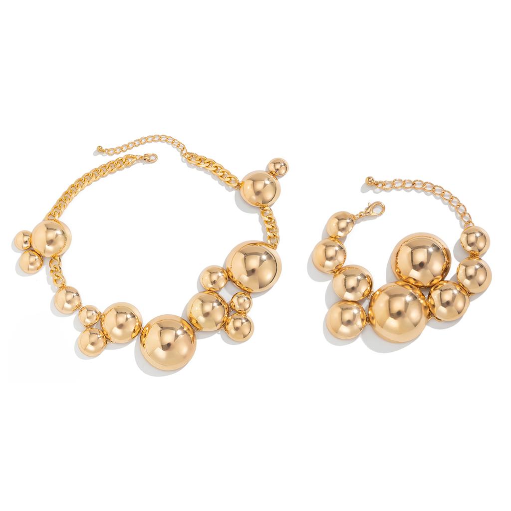 Ingemark Hip Hop Punk Semicircle Chain Necklace Bracelet for Women 2026 Trend Classic Metal Link Grunge Jewelry Steampunk Men