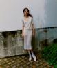 Probo Asymmetrical See-Through Skirt / Light Beige
