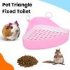 Small Pet Toilet Detachable Triangular Hollow Rabbit Litter Box for Ferrets Hamsters Cats Guinea Pig